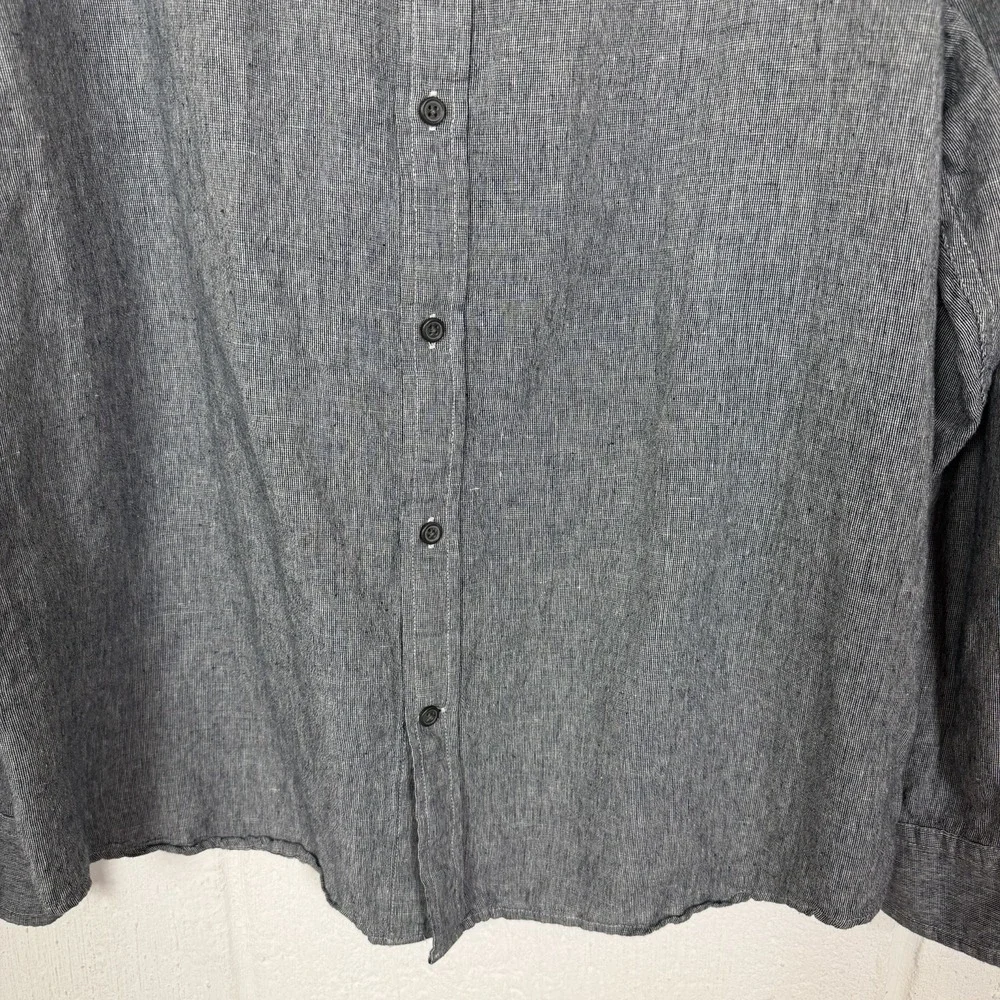 Banana Republic‎ Untucked Fit Linen Blend Button Up Shirt Old Money Coastal XL